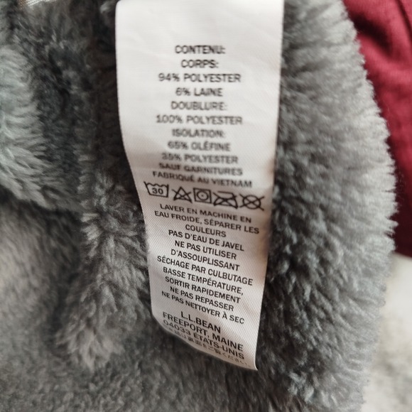 LL Bean Katahdin Performance Red Jacket Mens XL Flannel Hi Pile Fleece Lined - Picture 10 of 14